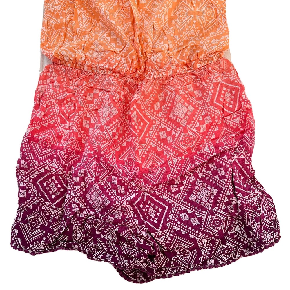 Mossimo Romper Womens Medium Supply Co. Orange Gradient Bohemian Orange Dress - Picture 4 of 9